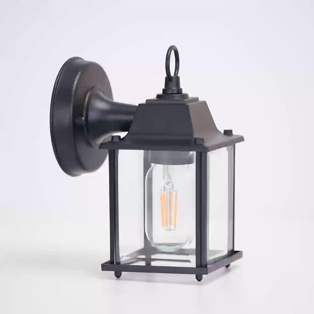 BowLift | Outdoor Wall Light Glass Lantern Metal Frame
