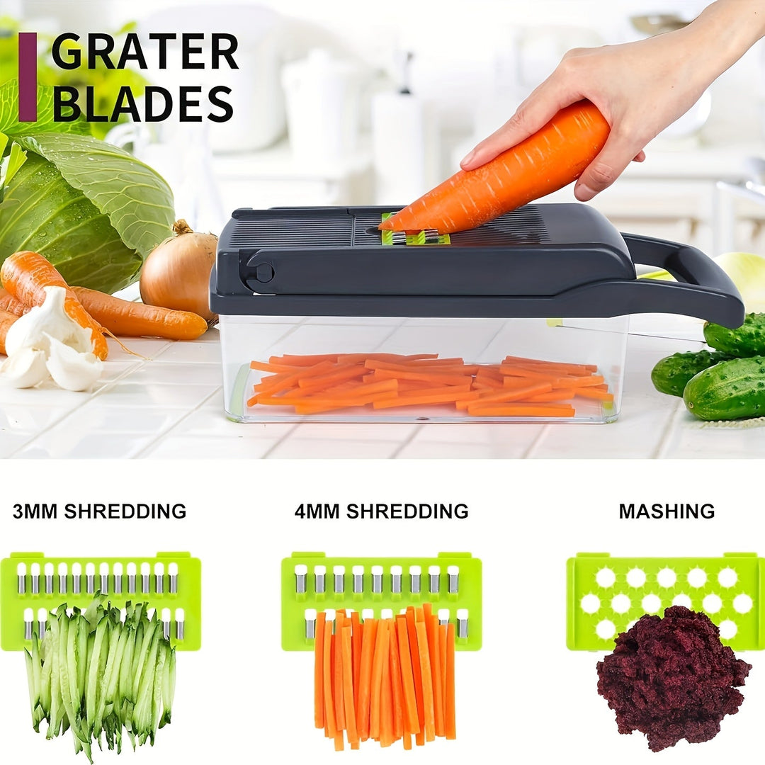 Multifunctional Vegetable Cutter 16-in-1 with Catch Container | Bowlift