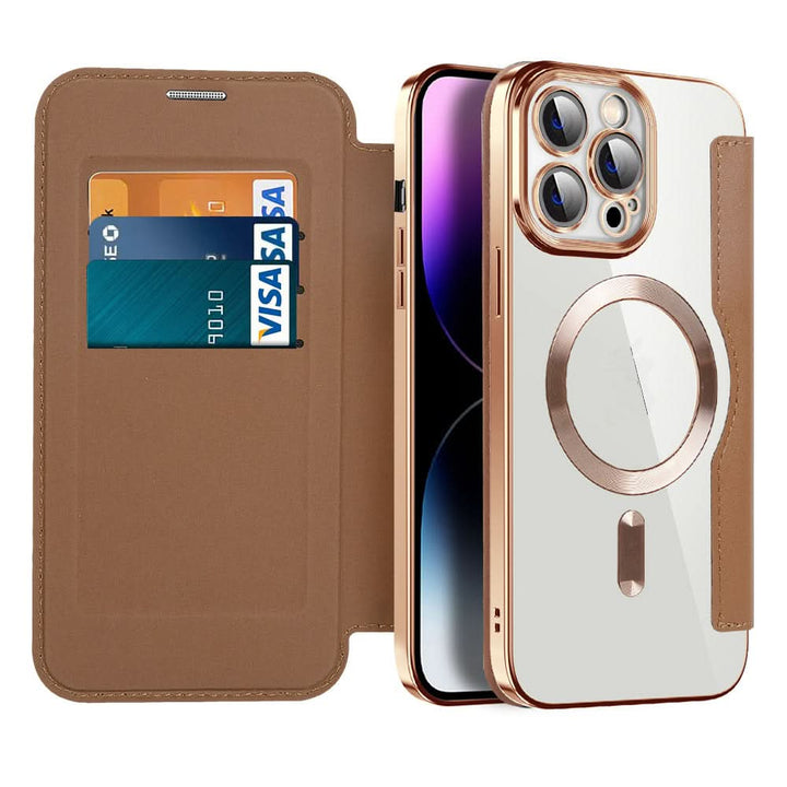 BowLift | Magnetic Leather Flip Case iPhone 11–14 Series