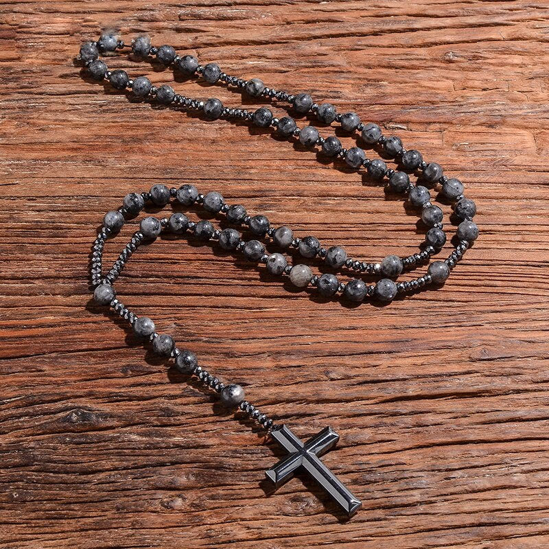 BowLift | Orion Spiritual Necklace with Tiger Eye & Lapis Lazuli – Men's Rosary