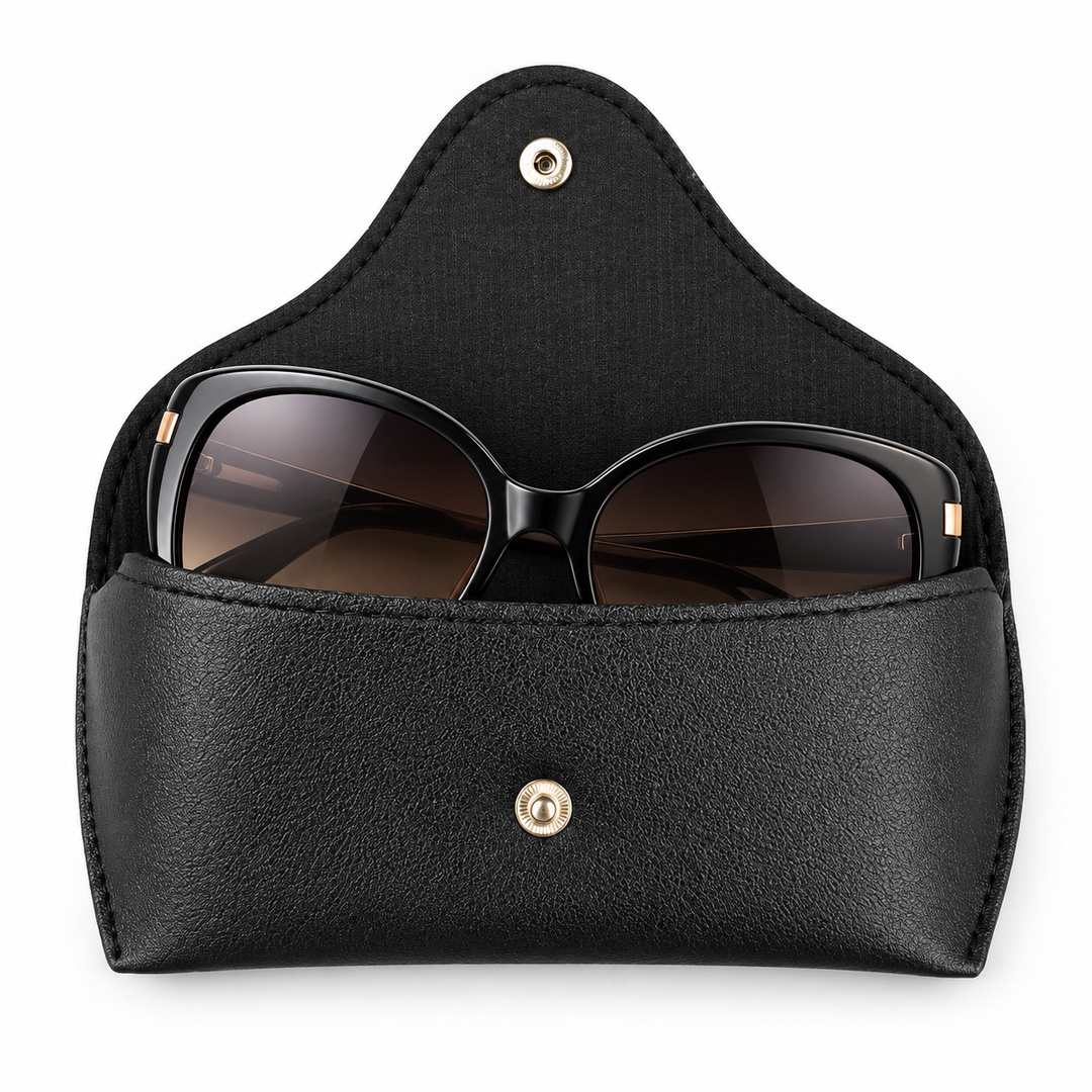 Compact Vegetable‑Tanned Leather Sunglasses Case Bowlift