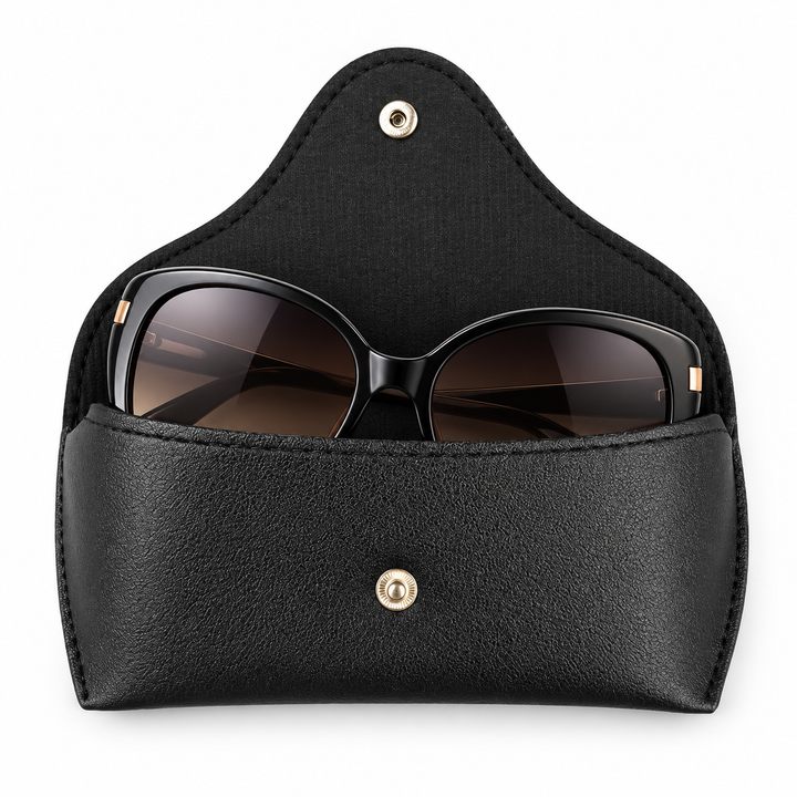 Compact Vegetable‑Tanned Leather Sunglasses Case Bowlift