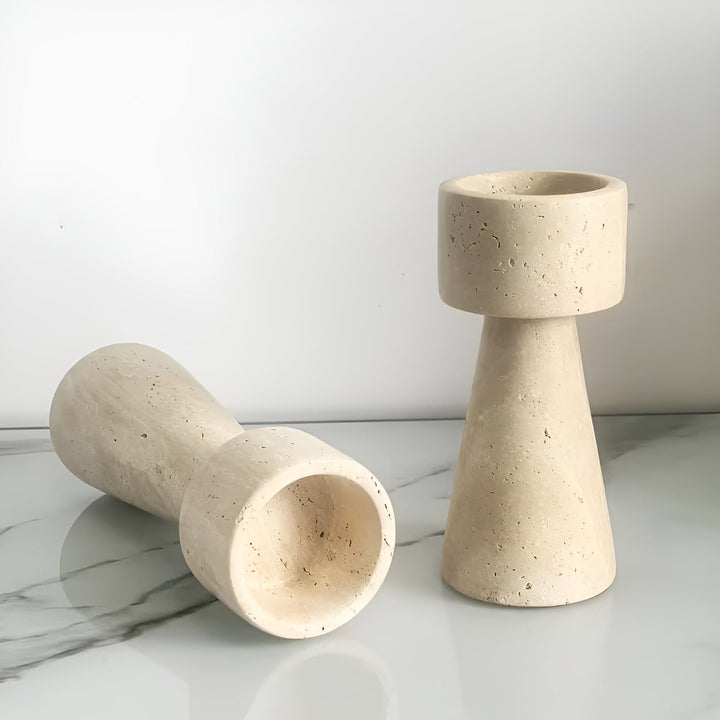 MarBowlifte candle holder made of natural stone – Elegant & Decorative | Polished for taBowlifte, wedding and living space | Bowlift