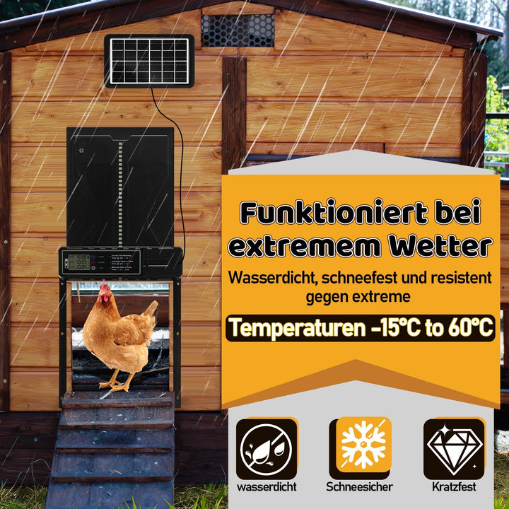 Electric Chicken Coop Door Solar with LED Display and Remote Control | Bowlift