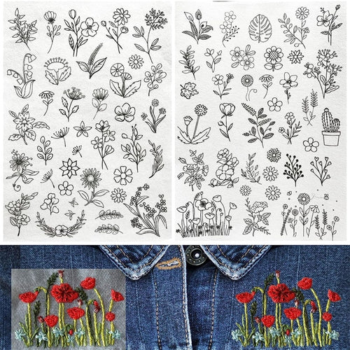BowLift | Stick flower pattern — Water-soluble designs for crafts