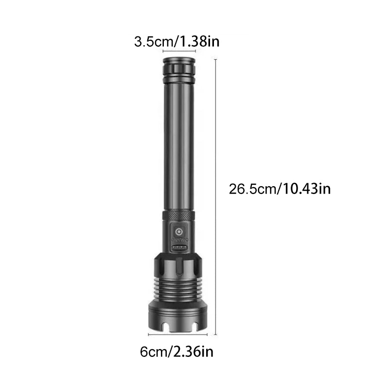 Tactical rechargeable laser LED flashlight | Bowlift