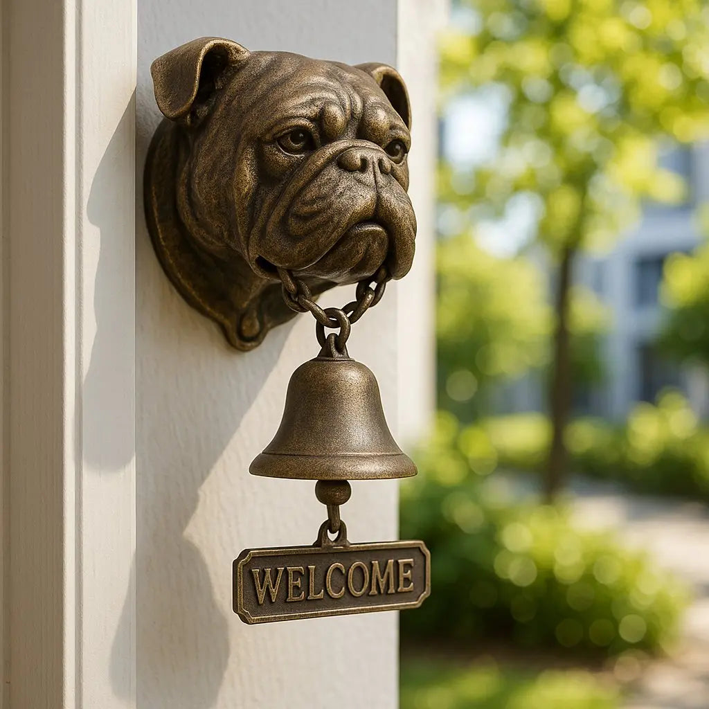 BowLift | Welcome Bell HerderKlank – Handmade Cast Iron Doorbell with Dog