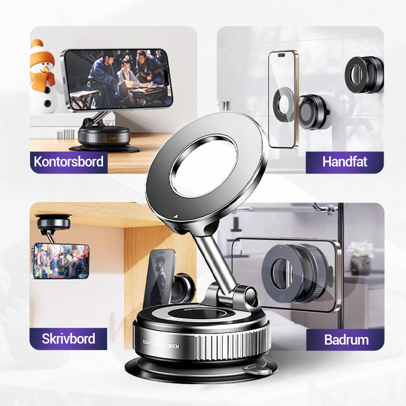 LumaTrust Magnetic Car Phone Holder with Vacuum Suction Power | Bowlift