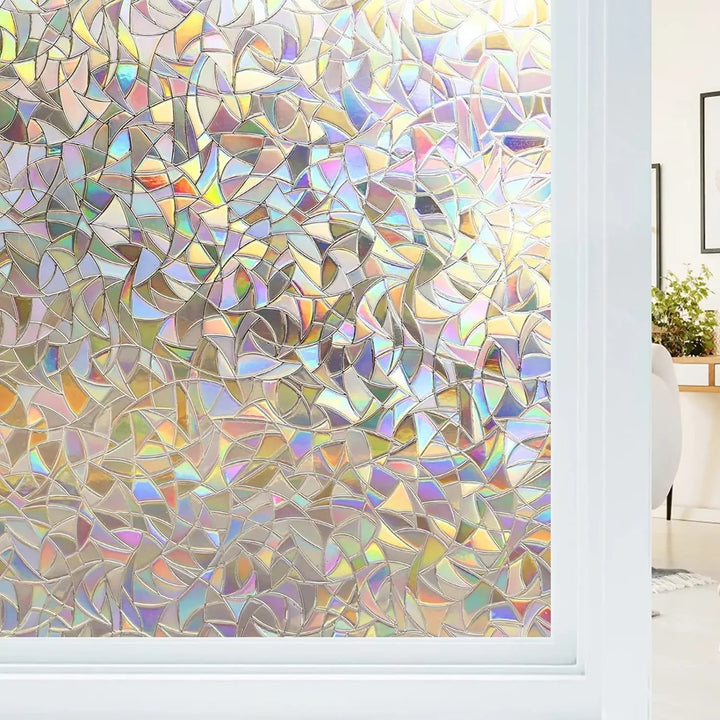 BowLift | Window Privacy Film Rainbow Static Cling Stained Glass Film