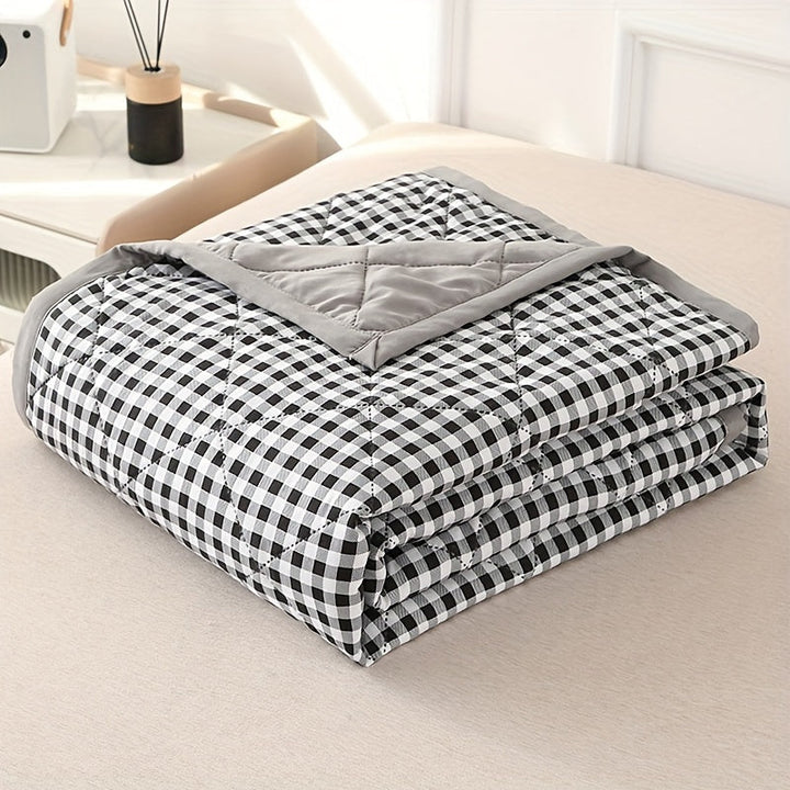 BowLift | Elegant Preppy Plaid Summer Blanket for Cool Nights