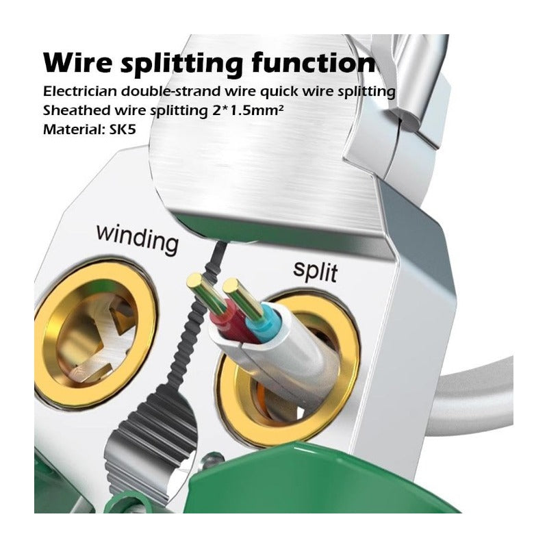 BowLift | 8-in-1 Wire Stripping Tool with Built-In Voltage Detector – Cut, Twist, Test, and Strip in One