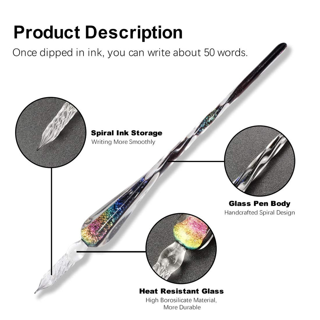 BowLift | Calligraphy Glass Dip Pen Ink Set