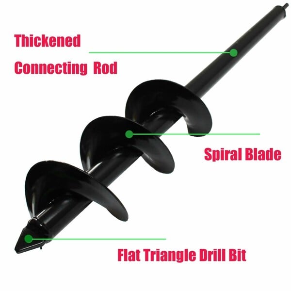BowLift | Spiral Garden Drill — High-Load Spiral Auger for Deep Planting