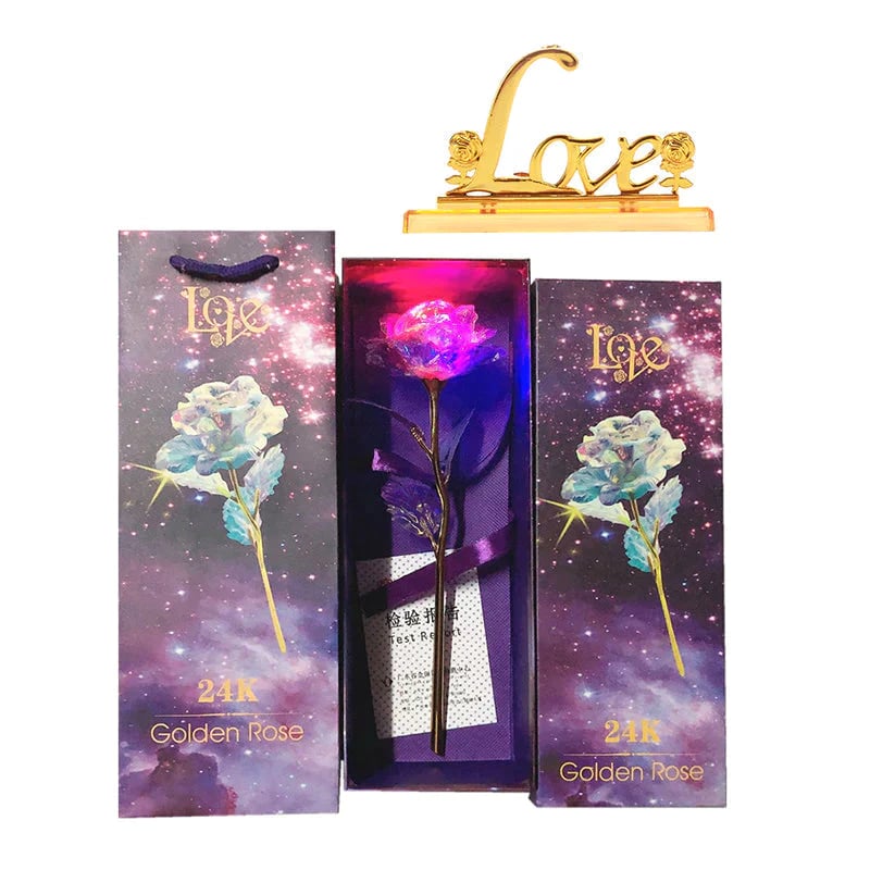 BowLift | For the Gift to Your Loved Ones - Colorful Glass Rose