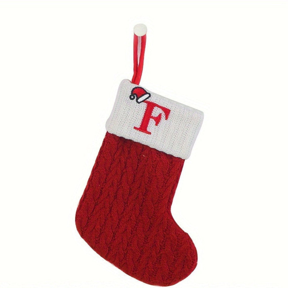 BowLift | Christmas Stocking Knit Monogram Alphabet Decorative Holiday Sock