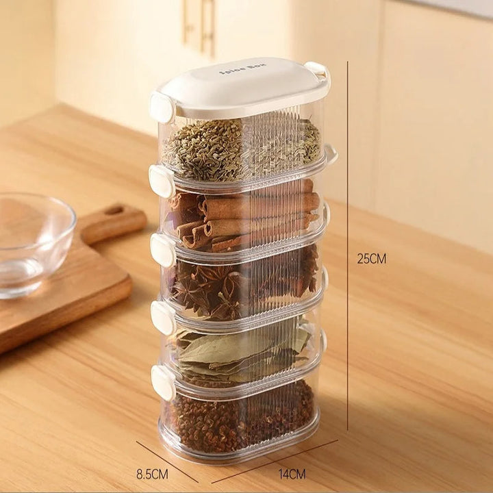 Spice box set stackable with lid | Bowlift