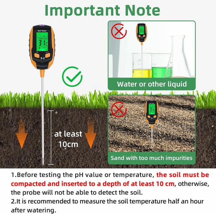 SmartGrow™ 4-in-1 Soil Meter for Plants | Bowlift