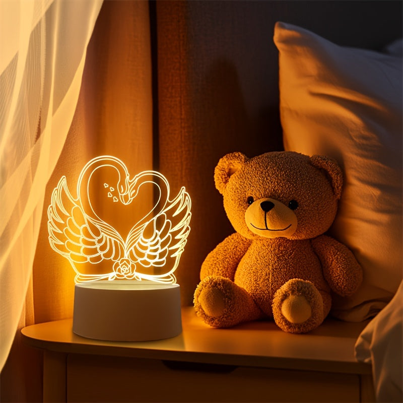 SwaneLume – USB 3D LED Table Lighting Bowlift