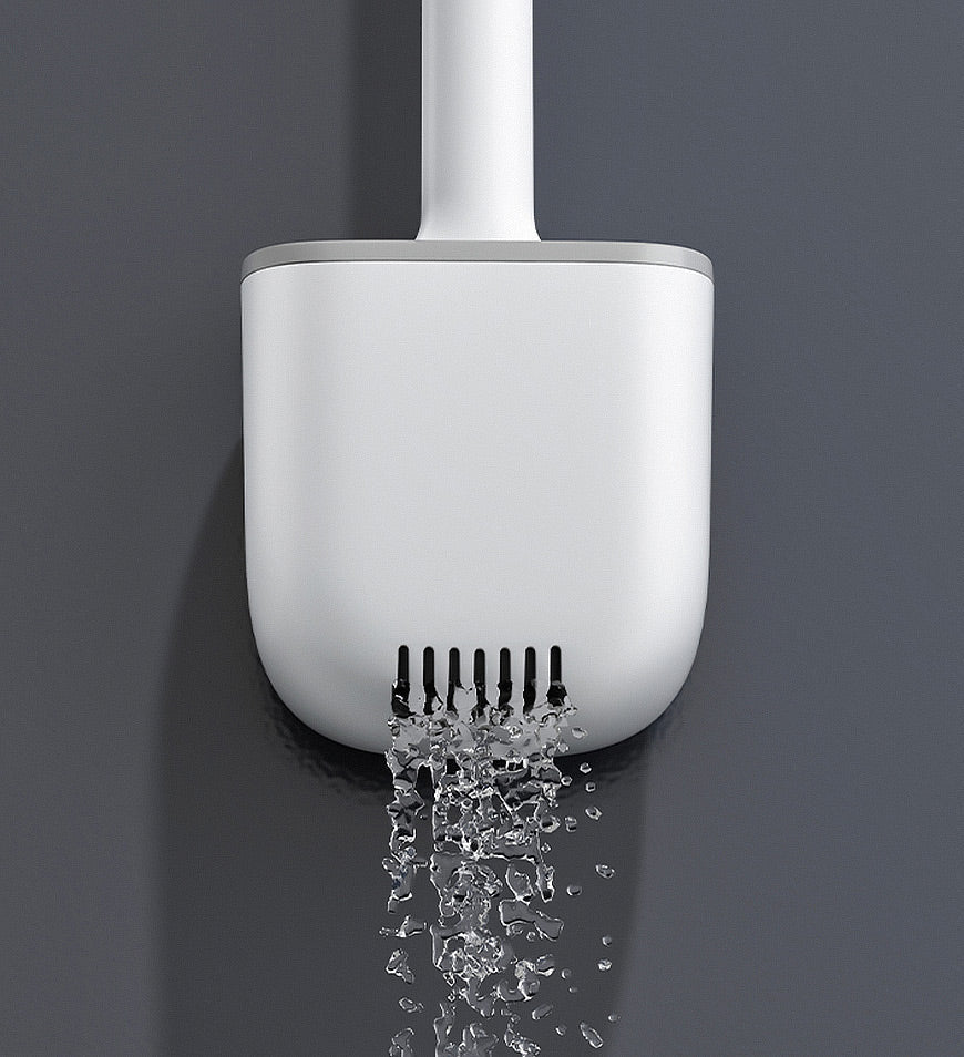 SiliClean – Antibacterial Wall Toilet Brush with Silicone Bowlift