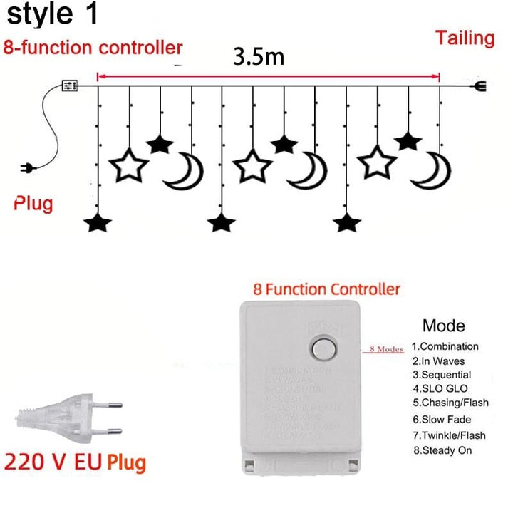 BowLift | Fairy light string with heart-shaped design