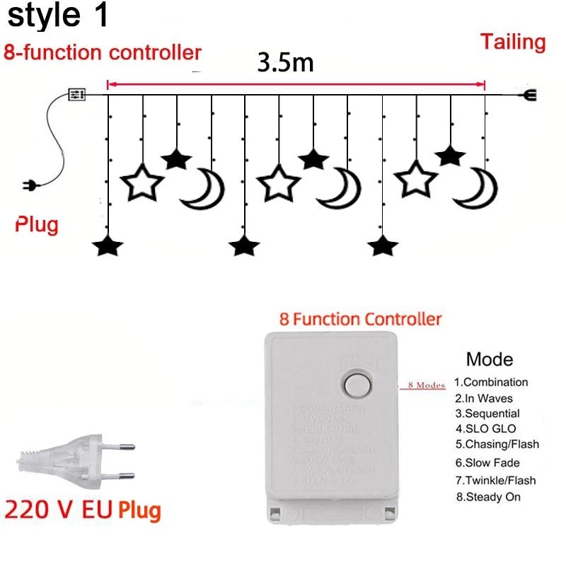 BowLift | Fairy light string with heart-shaped design