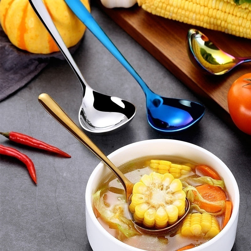 Family Soup Spoon Stainless Steel Kitchen Cooking Spoon Soup Spoon | Bowlift