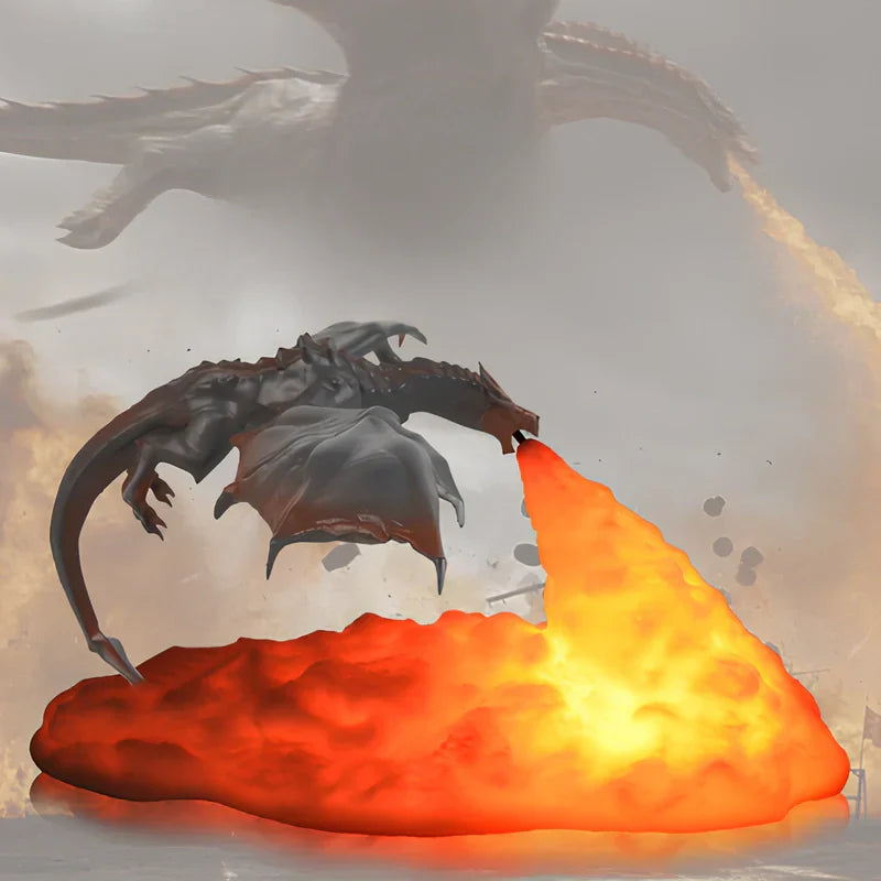 BowLift | LED Flame Effect Dragon Night Light