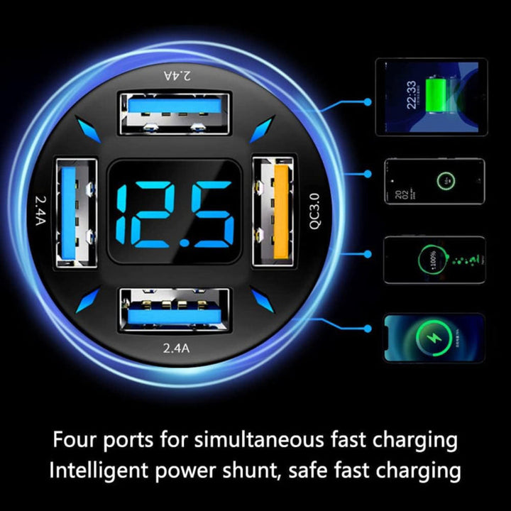 BowLift | Car Charger Fast USB Multi Port Adapter