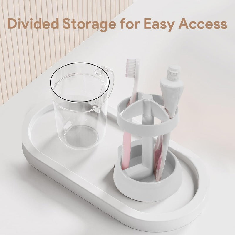 BowLift | Toothbrush Holder with Dust Cover & Wash Cup