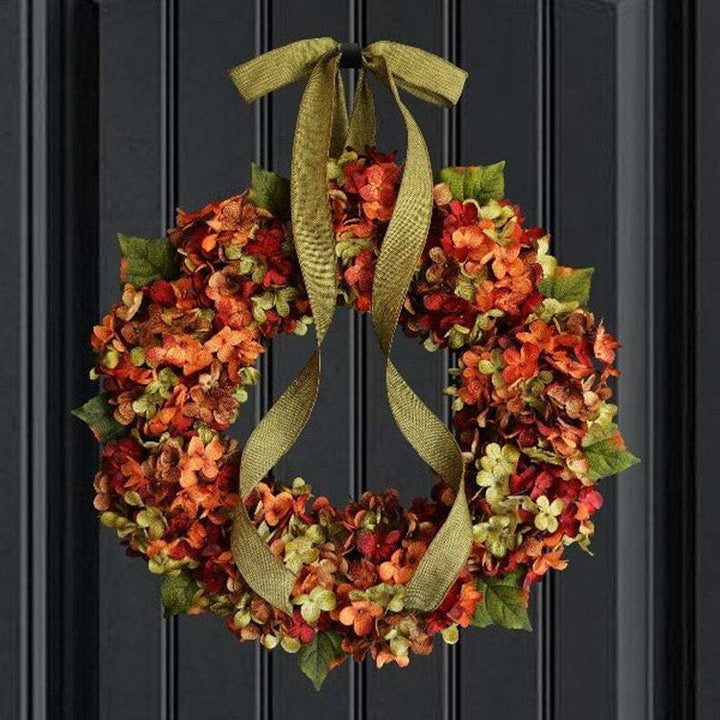 BowLift | Pendant Hydrangea Wreath Ornaments Artificial Flower Ornaments Pastoral Style Wall Hanging
