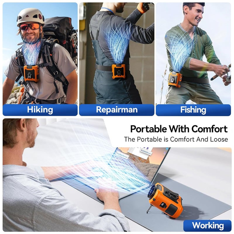 Portable belt fan with USB charging | Bowlift