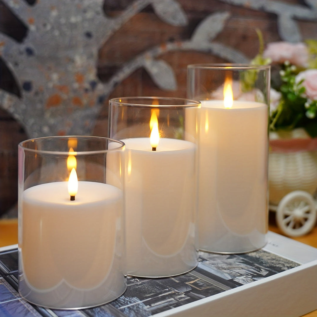FlamelessGlow - Magical LED Candle Set with Remote Control Bowlift
