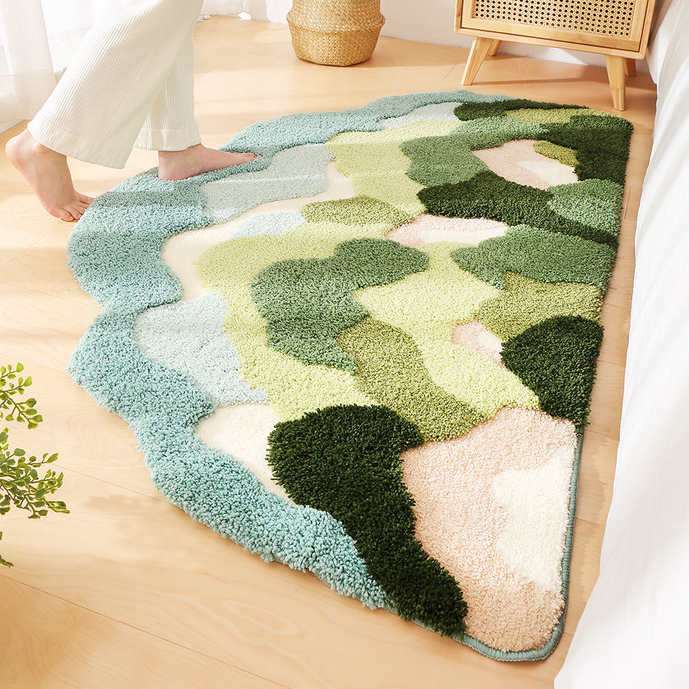 BowLift | Modern Irregular Mountain Forest Flocked Carpet