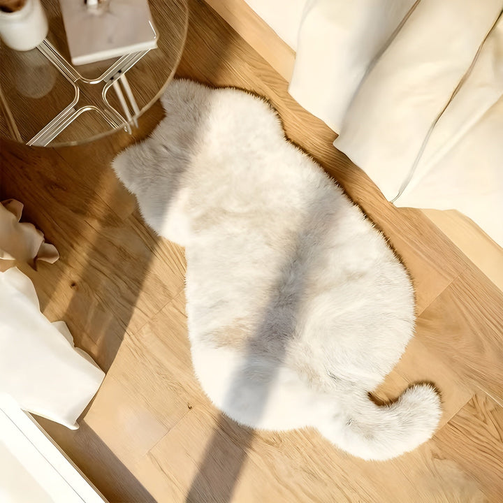 Smaller rug in cat shape – Soft and cozy | Perfect for sofa, shelf or dresser | Bowlift