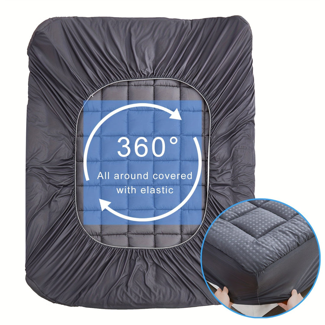 Ultimate Cooling Mattress Pad – Premium Quilted Pillow Top, Luxuriously Fluffy and Ultra-Breathable with Secure 14-18 Deep Pocket Cover – Enhanced Sleep Comfort, 1pc | Bowlift
