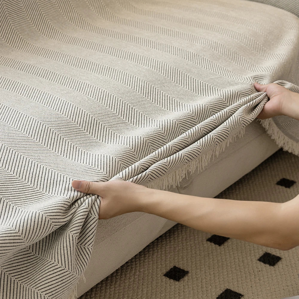 BowLift | Elegant Chenille Sofa Towel for Stylish Home Decor