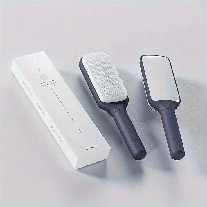 BowLift | LuxéTress 4-in-1 Self-Cleaning Hairbrush | Innovative hairbrush with self-cleaning technology for effortlessly smooth and shiny hair