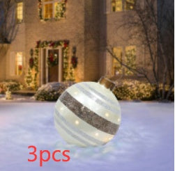 BowLift | Inflatable Christmas Ball Outdoor Decoration 60cm – Weather Resistant PVC Christmas Decoration