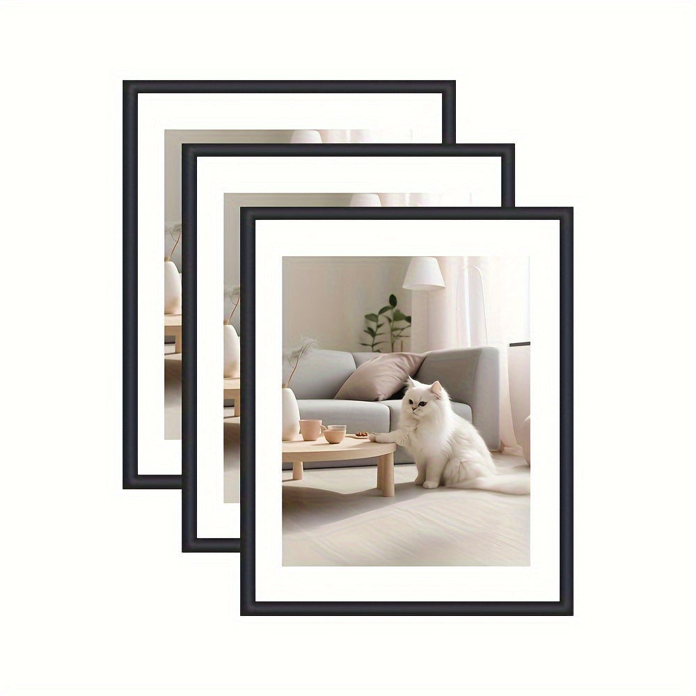 GalleryFrame – Set of 3 Black Photo Frames for Walls and Tables Bowlift