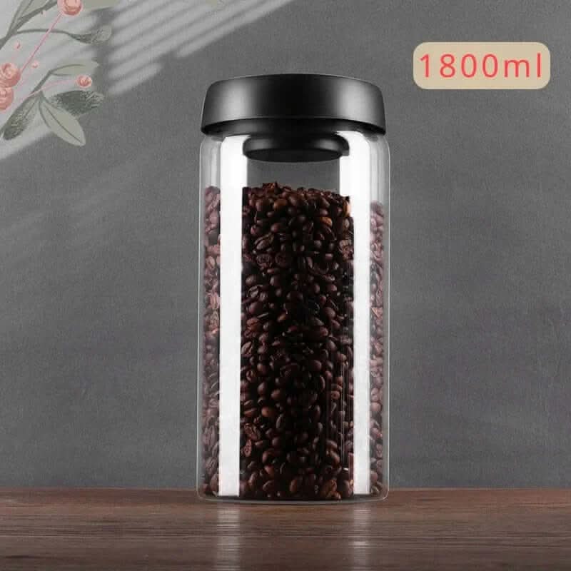 BowLift | Glass Coffee Bean Container – Airtight Aroma Preservation Jar