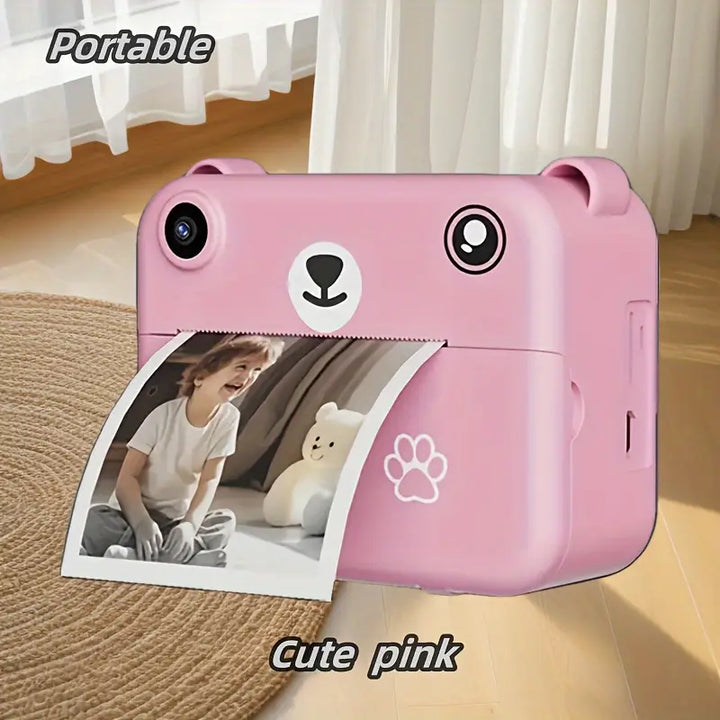 BowLift | SnapKid Instant Print Camera for Kids – 1080P HD Photo & Video with Printing Paper & USB Charger