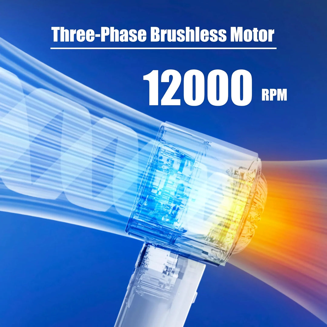 Compact High-Speed Handheld Fan with Digital Display - USB Rechargeable, 5 Speeds | Bowlift