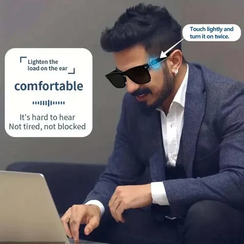 BowLift | Super Black TechnologySmart Wireless Headphone Sunglasses