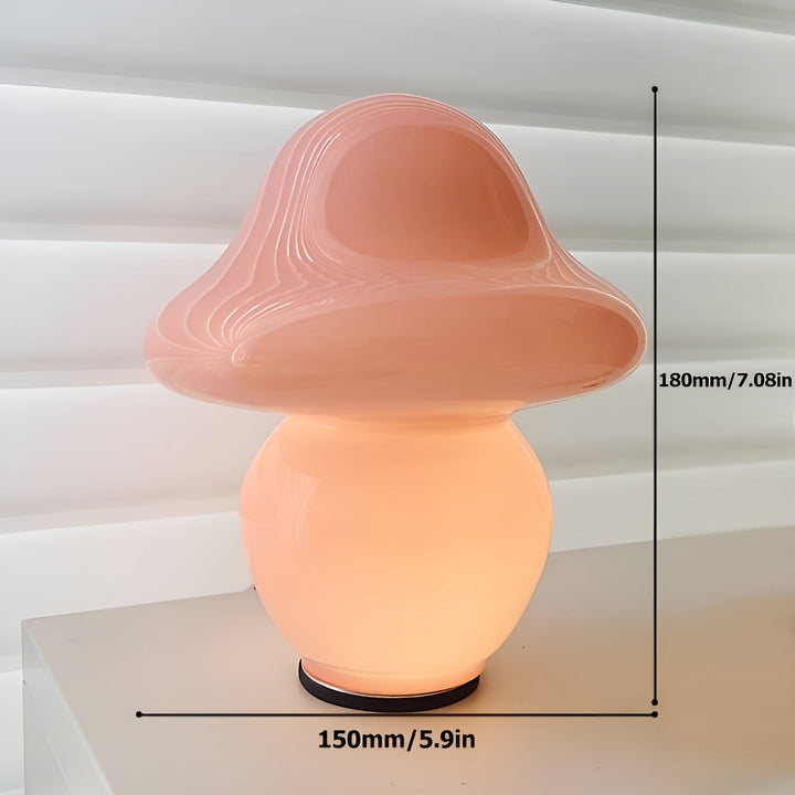 BowLift | MushroomDream Lamp – Enchanting Glass Lighting with Mushroom Pattern