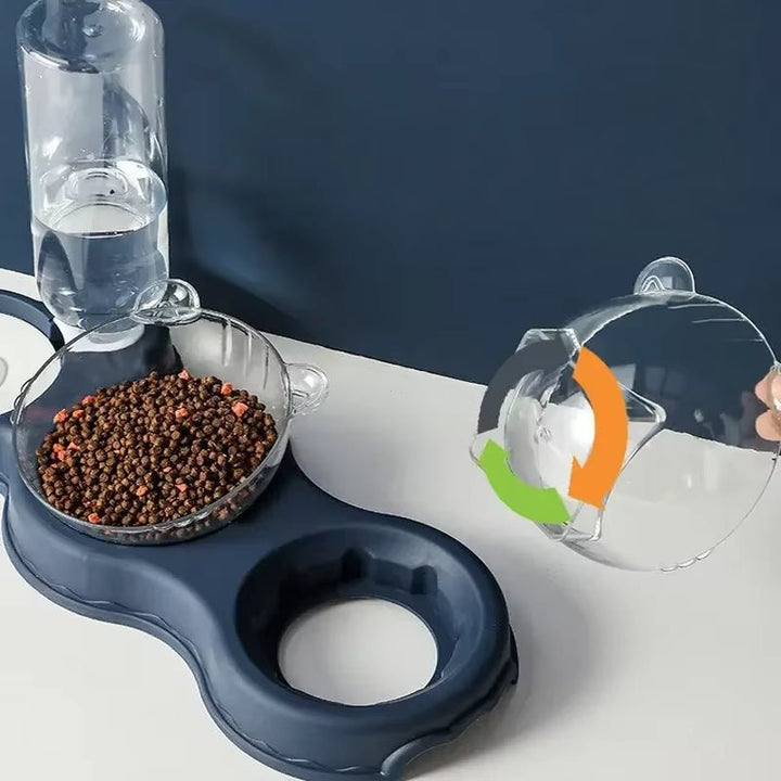 BowLift | FEASTFLOW – 3-in-1 Elevated Feeding Station with Automatic Water Dispenser