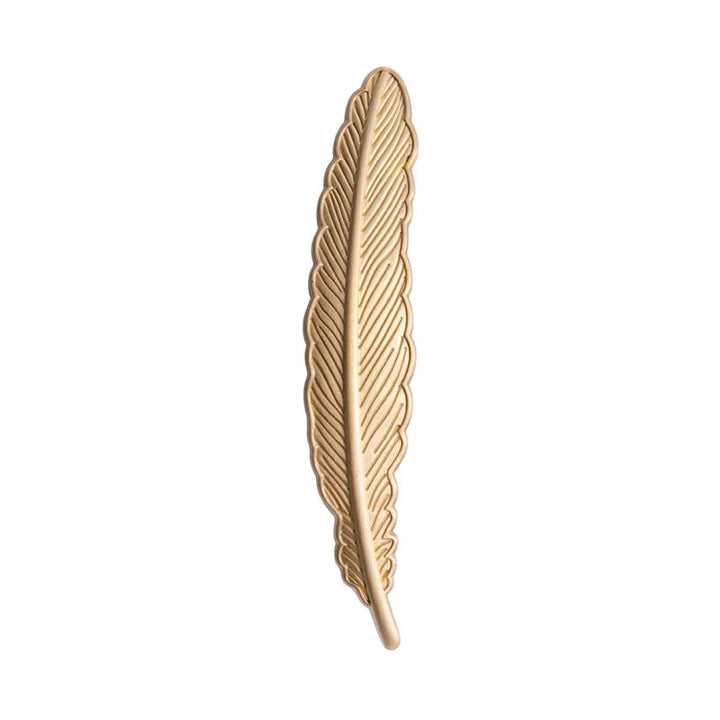 Feather Design Brass Cabinet Handle Wardrobe Drawer Pull Door Handle | Bowlift