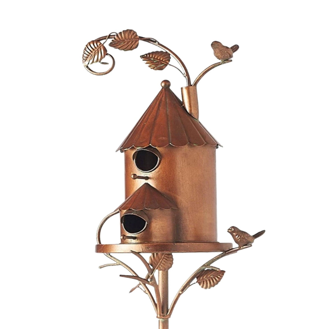 BowLift | FeatherNest Metal Art Birdhouse on Garden Stake