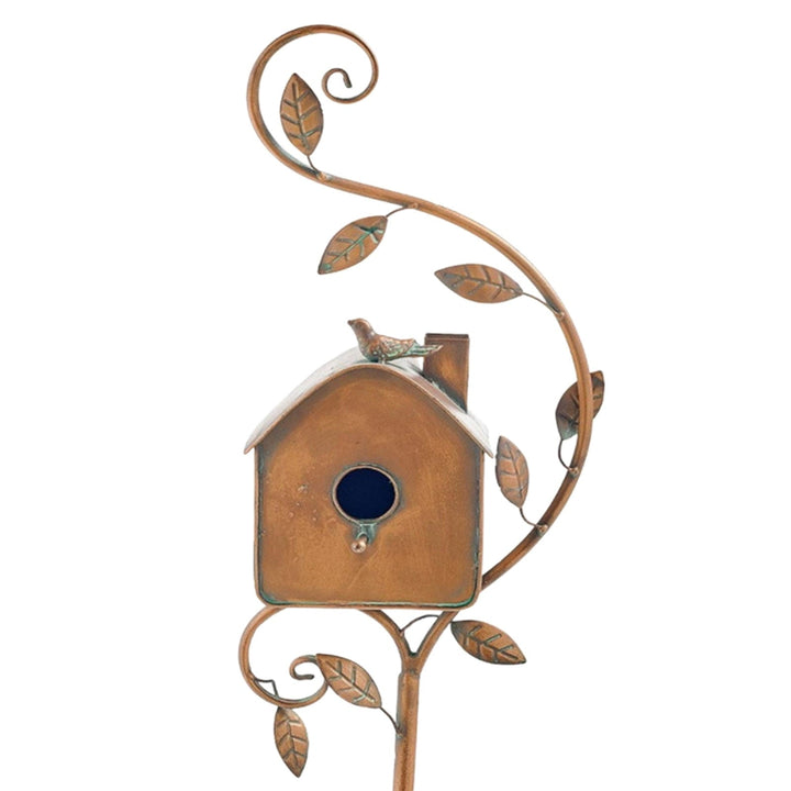 BowLift | FeatherNest Metal Art Birdhouse on Garden Stake