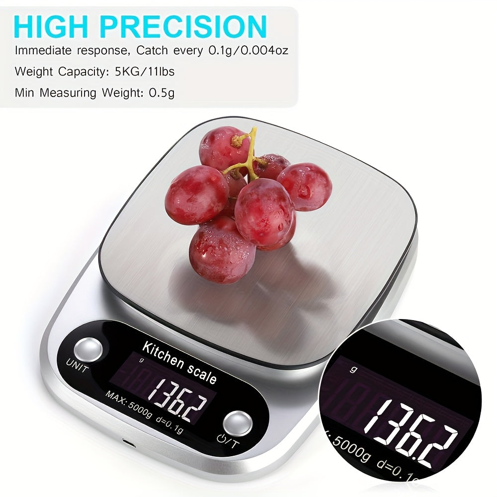 Digital kitchen scale stainless steel | Bowlift
