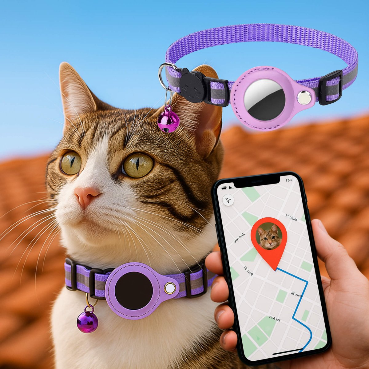 BowLift | FELITRACK – Cat GPS Tracker Collar with Reflective Design